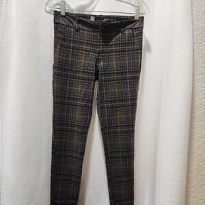 Kut from the Kloth green classic plaid MIA Ankle Skinny pants